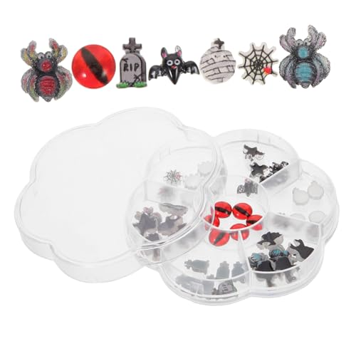 PACKOVE 1 Schachtel Halloween Nail Charms Resin Nail Art Schmuck mit Geistern Spinnen Fledermäusen Langlebige DIY Nagelverzierung für Party und Alltag Vielseitige Kleine Halloween PACKOVE 1 Schachtel Halloween Nail Charms Resin Nail Art Schmuck mit Geistern Spinnen Fledermäusen Langlebige DIY Nagelverzierung für Party und Alltag Vielseitige Kleine Halloween von PACKOVE