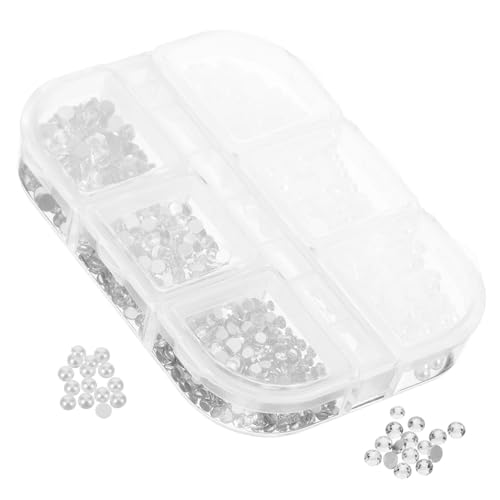 PACKOVE 1 Schachtel Perlenflat -Diamantschmuck Nagel Nägel funkeln Kunst Reiz dekoration Nailart-Juwelen und -Anhänger Plastik PACKOVE 1 Schachtel Perlenflat -Diamantschmuck Nagel Nägel funkeln Kunst Reiz dekoration Nailart-Juwelen und -Anhänger Plastik von PACKOVE
