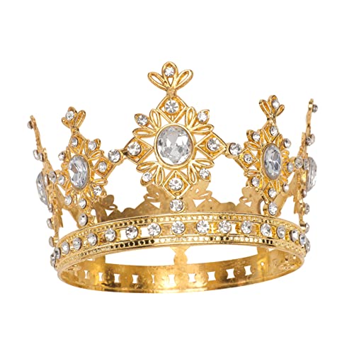 PACKOVE 1 Stück Krone Kopfschmuck Geburtstag Deko für Dessert Tisch Goldene Krone für Kuchen und Feiern Langlebig Bequem für Funkelnden Akzenten PACKOVE 1 Stück Krone Kopfschmuck Geburtstag Deko für Dessert Tisch Goldene Krone für Kuchen und Feiern Langlebig Bequem für Funkelnden Akzenten von PACKOVE