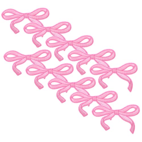 PACKOVE 10 Stück Bestickte Schleifen Bügelflicken Niedliche Applikationen zum Aufbügeln Detailreiche Stickerei für Jacken Rucksäcke Jeans Einfache Anbringung Rosa Schleifen Patches PACKOVE 10 Stück Bestickte Schleifen Bügelflicken Niedliche Applikationen zum Aufbügeln Detailreiche Stickerei für Jacken Rucksäcke Jeans Einfache Anbringung Rosa Schleifen Patches von PACKOVE