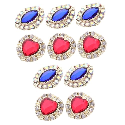 PACKOVE 10 Stück Manikürezubehör LED Nagel Reiz Polieren funkeln dekoration gelnägel zubehör Herzanhänger für Nägel Maniküre-Dekore Maniküre-Edelsteine Glas von PACKOVE