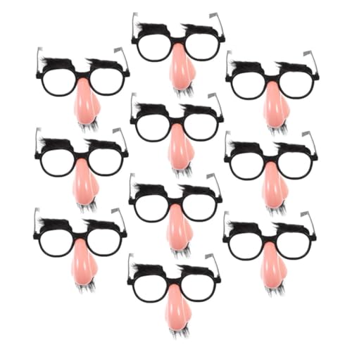 PACKOVE 10 Stück Teiliges Große Nasen-brille Lustige Old Man Verkleidung mit Augenbrauen Schnurrbart Halloween Party Requisiten für Erwachsene und Langlebig und Angenehm PACKOVE 10 Stück Teiliges Große Nasen-brille Lustige Old Man Verkleidung mit Augenbrauen Schnurrbart Halloween Party Requisiten für Erwachsene und Langlebig und Angenehm von PACKOVE
