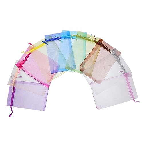PACKOVE 100 Stück Geschenksäckchen aus Netzstoff Transparente und Schmuckbeutel mit Kordelzug Wiederverwendbare Aufbewahrungstaschen für Hochzeiten Gemischte Farben PACKOVE 100 Stück Geschenksäckchen aus Netzstoff Transparente und Schmuckbeutel mit Kordelzug Wiederverwendbare Aufbewahrungstaschen für Hochzeiten Gemischte Farben von PACKOVE