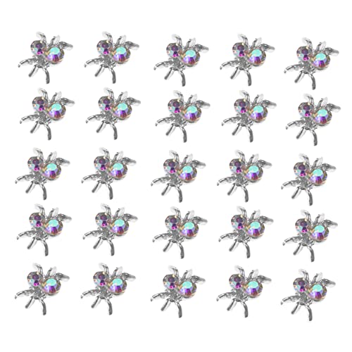 PACKOVE 100 Stück Teiliges Spider Nail Art Charms aus Langlebiger Legierung Kreative Spinnen Deko für Natürliche und Künstliche Nägel für Damen Maniküre und Halloween Nail Schmuck PACKOVE 100 Stück Teiliges Spider Nail Art Charms aus Langlebiger Legierung Kreative Spinnen Deko für Natürliche und Künstliche Nägel für Damen Maniküre und Halloween Nail Schmuck von PACKOVE