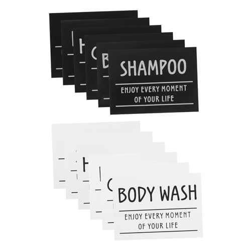 PACKOVE 12 Stück Aufkleber Für Badezimmeretiketten Lotion Etiketten Für Handseife Badetiketten Zum Organisieren Badezimmeretiketten Für Behälter Name Pvc Selbstklebend PACKOVE 12 Stück Aufkleber Für Badezimmeretiketten Lotion Etiketten Für Handseife Badetiketten Zum Organisieren Badezimmeretiketten Für Behälter Name Pvc Selbstklebend von PACKOVE
