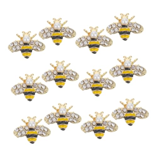 PACKOVE 12 Stück Teiliges Bienen Nail Art Charms aus Langlebiger Legierung Verspielte Bienenform Sichere DIY Nageldekoration für Kreative und Haltbare Nail Jewelry Zubehör von PACKOVE