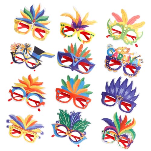 PACKOVE 12stücke Karnevalsbrillen Für Partys Lustige Kostümball Accessoires Bunte Fotorequisiten Für Festivals Und Bühnenaufführungen Leicht Und PACKOVE 12stücke Karnevalsbrillen Für Partys Lustige Kostümball Accessoires Bunte Fotorequisiten Für Festivals Und Bühnenaufführungen Leicht Und von PACKOVE