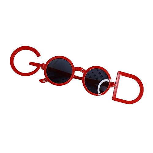 PACKOVE 1Stk lustige Brille lustige partybrillen lustige schnapsgläser brille für kinder kind sonnenbrille Neuheitsbrille Party-Sonnenbrille Nachtclub dekorative Gegenstände Plastik rot von PACKOVE