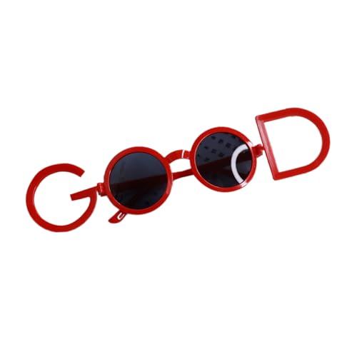 PACKOVE 1stk Lustige Brille Sonnenbrillen Für Kinder Foto-prop-brille Geburtstag Lustige Sonnenbrille Für Erwachsene Brille Für Kinder Neuheitsbrille Plastik Gläser Requisiten Rot von PACKOVE