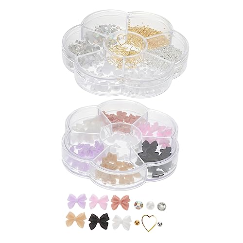 PACKOVE 2 Boxen Nail-Art-Zubehör Nageldekor Strasssteine Juwelen für Nägel Edelsteine ​​für Nägel Nagelkunstperlen aufkleber Flatback Perlen Nägel Anhänger für Nägel Nagelschmuck Acryl von PACKOVE