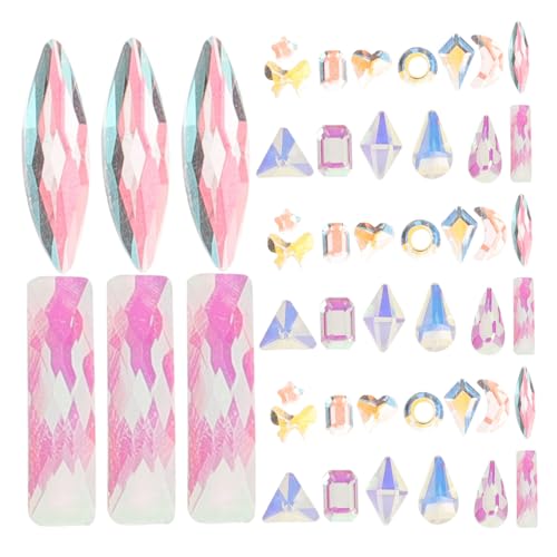 PACKOVE 2 Boxen Nail Charms Nail Art Rhinestones für Kreative Maniküre und Ab für Hochzeiten Partys und Diy von PACKOVE