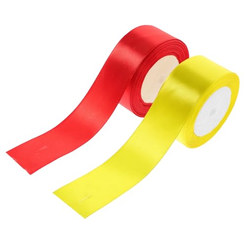 PACKOVE 2 Rollen Ribbon -Geschenkboxdekoration Stoff dekorativ Satinband Kunsthandwerk groß Band zum Verpacken DIY-Band basteln kreatives Geschenkband Bänder zum Basteln Polyester von PACKOVE