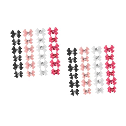 PACKOVE 2 Sätze Bogen Nagel Dekoration Led Rosa Strasssteine ​​für Nägel Bögen Klein Metallisch Nagelschmuck Für Nagelkunst Reiz Salon Halloween Gold Polieren Glas Kristall 40 Stück * 2 von PACKOVE