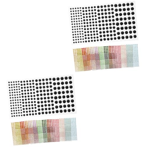 PACKOVE 2 Sätze Diamantaufkleber Unikal Wundrrschön Grusskarte Diy Dekoration Gesicht Gesichtsdiamanten Kleben Uv Gesichts-strass-aufkleber Gesicht Strasssteine Acryl 12 Blätter * 2 von PACKOVE