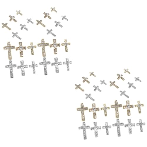 PACKOVE 2 Sätze Legierung Kreuz Schmuck Edelsteine Charms Nagel Zinklegierung 60 Stück * 2 PACKOVE 2 Sätze Legierung Kreuz Schmuck Edelsteine Charms Nagel Zinklegierung 60 Stück * 2 von PACKOVE