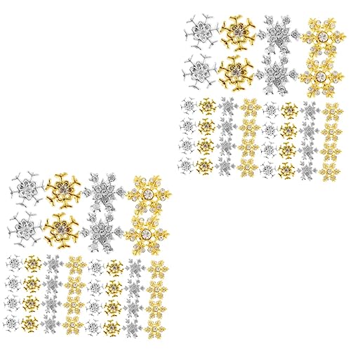 PACKOVE 2 Sätze Schneeflocken-ornamente Nageln Urlaub Nagel Charms Weihnachten Mini Weihnachtsdorf Zubehör Nägel Zartes Schneeflockendekor Schneeflockennagel Aus Legierung 40 Stück * 2 PACKOVE 2 Sätze Schneeflocken-ornamente Nageln Urlaub Nagel Charms Weihnachten Mini Weihnachtsdorf Zubehör Nägel Zartes Schneeflockendekor Schneeflockennagel Aus Legierung 40 Stück * 2 von PACKOVE