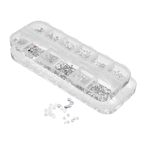 PACKOVE 2 Schachteln Perlen Flacher Diamantschmuck Strasssteine Und Perlen Nagelanhänger Nagelkunst Juwelen Mädchen Nagelkunstbedarf Klein Schillernd Dekoriert Farbiger PACKOVE 2 Schachteln Perlen Flacher Diamantschmuck Strasssteine Und Perlen Nagelanhänger Nagelkunst Juwelen Mädchen Nagelkunstbedarf Klein Schillernd Dekoriert Farbiger von PACKOVE