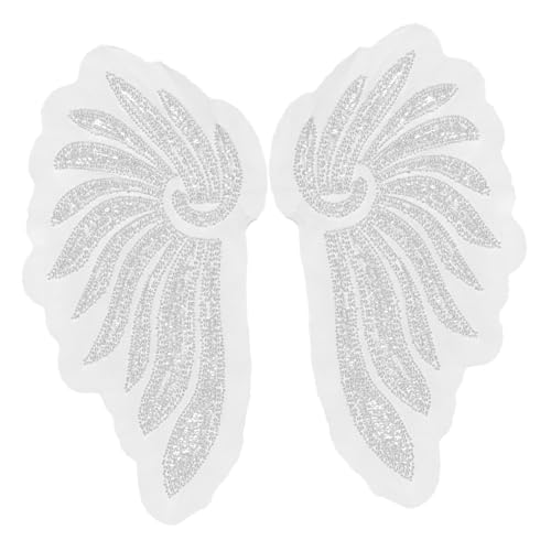 PACKOVE 2 Stück Applikationen mit Strass für Hochzeitskleider und Bühnenoutfits Spitzenstickerei Bastelbedarf für Looks von PACKOVE