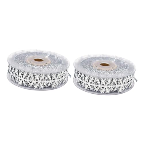 PACKOVE 2 Stück Prägung Schneeflocken Dekoratives Weihnachtsband Silber Metallic Geschenkband für Geschenkverpackung Basteln und Festliche Dekorationen PACKOVE 2 Stück Prägung Schneeflocken Dekoratives Weihnachtsband Silber Metallic Geschenkband für Geschenkverpackung Basteln und Festliche Dekorationen von PACKOVE