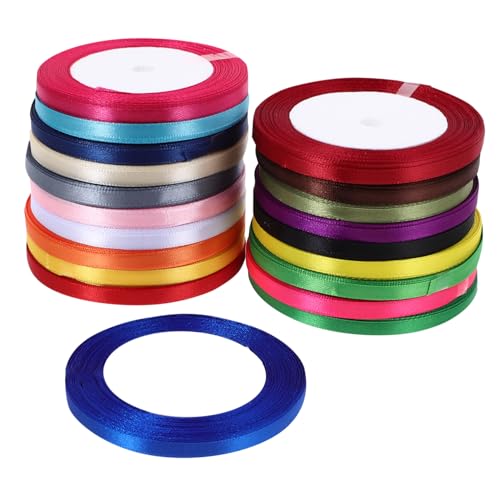 PACKOVE 20 Rollen Blumenwickelband Band zum Verpacken Seidenband Buntes Band Satinband zum Einwickeln Weihnachtsband Bastelbandbündel Stoffband handgefertigte Bänder Geschenkband Polyester PACKOVE 20 Rollen Blumenwickelband Band zum Verpacken Seidenband Buntes Band Satinband zum Einwickeln Weihnachtsband Bastelbandbündel Stoffband handgefertigte Bänder Geschenkband Polyester von PACKOVE