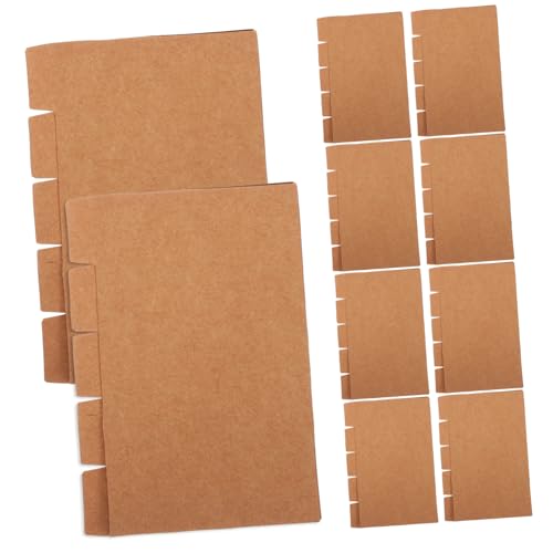 PACKOVE 20 Sätze Teiliges Papier Registertrennblätter aus Kraftpapier mit Beschreibbaren Tabs Praktische Ordner Trennblätter für Effiziente Dokumentenorganisation und Notizbuch PACKOVE 20 Sätze Teiliges Papier Registertrennblätter aus Kraftpapier mit Beschreibbaren Tabs Praktische Ordner Trennblätter für Effiziente Dokumentenorganisation und Notizbuch von PACKOVE