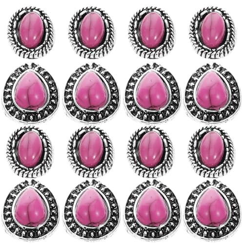 PACKOVE 20pcs Vintage Nail Charms Retro Gefälschte Türkisfarbene Nagelkunst Dekorationen DIY Nail Charms Maniküre Ornamente Nagel Juwelen Nagelzubehör von PACKOVE
