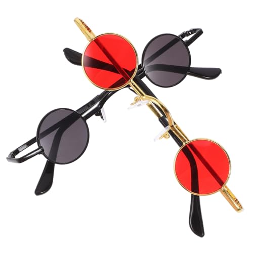 PACKOVE 2Stücke Vintage Für Damen Herren Kleine Punk Rundbrille Mit Retro Hippie Für Outdoor Aktivitäten PACKOVE 2Stücke Vintage Für Damen Herren Kleine Punk Rundbrille Mit Retro Hippie Für Outdoor Aktivitäten von PACKOVE