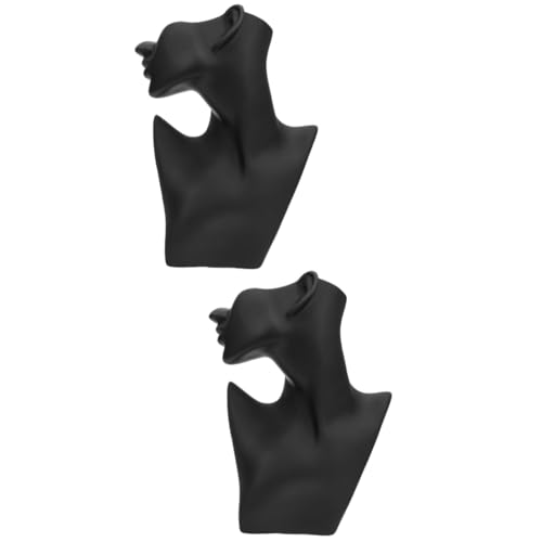PACKOVE Schmuckständer Kopf 2st Halbgesichts-schmuckdisplay Kettenständer Anhänger Schmuck Büste Büstendisplay Für Ohrringe Halskette Büste Kette Choker Weibliche Puppe Schaufensterpuppe Black Harz PACKOVE Schmuckständer Kopf 2st Halbgesichts-schmuckdisplay Kettenständer Anhänger Schmuck Büste Büstendisplay Für Ohrringe Halskette Büste Kette Choker Weibliche Puppe Schaufensterpuppe Black Harz von PACKOVE
