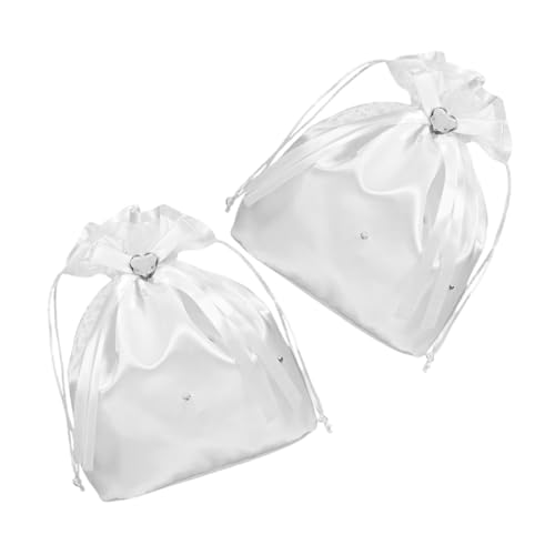 PACKOVE 2stücke Braut Geldbeutel Hochzeit Weiß Mit Herz Strass Satin Handtasche Für Hochzeitstag Mit Schleifenband Kordelzug Accessoire Für Brautkleid Westernstil PACKOVE 2stücke Braut Geldbeutel Hochzeit Weiß Mit Herz Strass Satin Handtasche Für Hochzeitstag Mit Schleifenband Kordelzug Accessoire Für Brautkleid Westernstil von PACKOVE