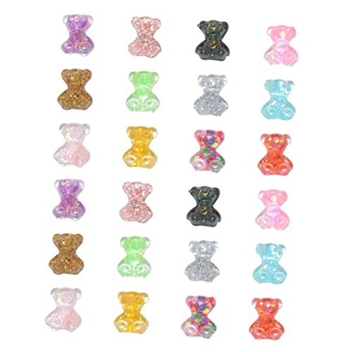 PACKOVE 3 Sätze Bären Nagelkunst Zubehör Bunte Harz Deko Für Maniküre Charm Gems Für Kreative Nail Art Und Diy Projekte Für Professionelle Und Persönliche Anwendungen 100 Stück * 3 von PACKOVE