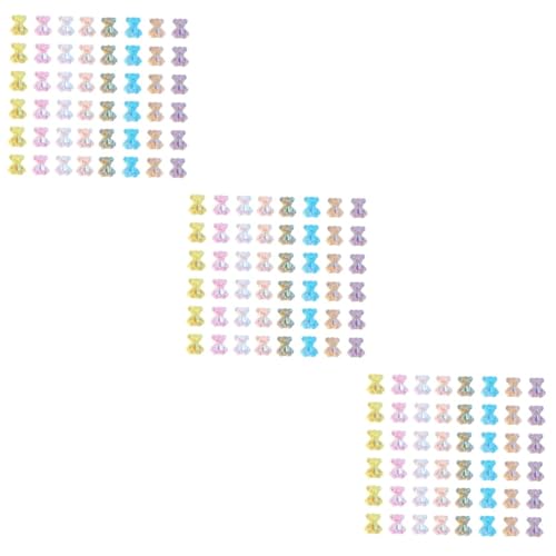 PACKOVE 3 Sätze Diy Bär Modellierung Nagel Charms Maniküre Dekorationen Für Kreative Nagelkunst Verschiedenen Farben Und Designs Für Diy Nageldesigns 160 Stück * 3 von PACKOVE
