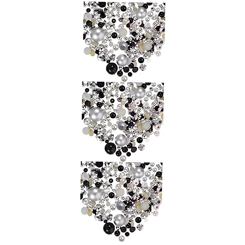 PACKOVE 3 Sätze Pack Perlen Nail Art Aufkleber Perlenflocken Nail Charms Diy Nagelbedarf Für Kreative Maniküren Für Hochzeiten Geburtstagsfeiern Und Besondere Anlässe 3 Packungen * 3 von PACKOVE
