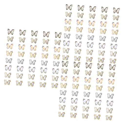 PACKOVE 3 Sätze Schmetterling Nagelschmuck Set Verschiedenen Farben Für Kreative Nagelkunst Einfach Anzuwenden Für Stilvolle Und Maniküre Dekorationen 40 Stück * 3 von PACKOVE