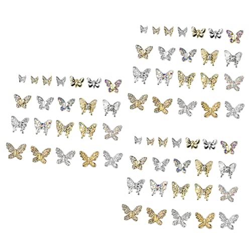 PACKOVE 3 Sätze Teiliges Schmetterlings Nagelschmuck Nail Art Charms Dekorationen Für Natürliche Und Kunstnägel Diy Nail Charms Für Kreative Maniküren 22 Stück * 3 von PACKOVE