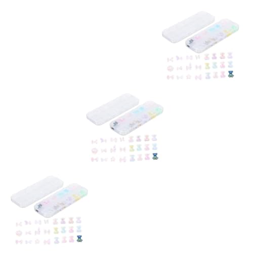 PACKOVE 3 Sätze Teiliges Set Acryl Schmetterlinge Und Bären Nail Art Charms Resin Deko Für Zuhause Und Salon Für Nageldesign Und Bastelprojekte 120 Stück * 3 von PACKOVE