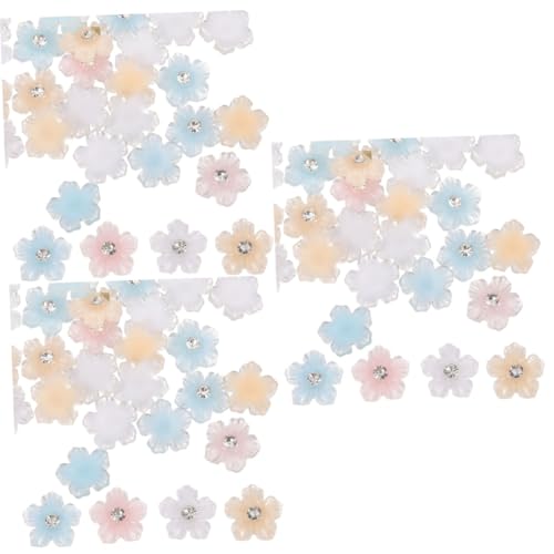 PACKOVE 3 Stück 2 Eistransparent-harzpunktbohrer Zubehör Illusion Charme Nagelkunst-anhänger Blumen Schmücken Maniküre Reiz Klein Nagel Charms Bunt Nagel Strass Ästhetisch Strasssteine von PACKOVE