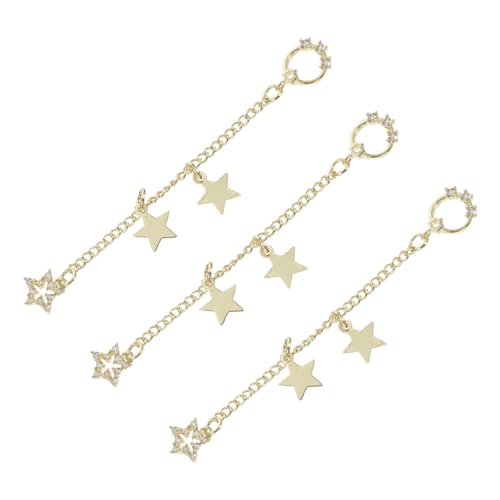 PACKOVE 3 Stück Nail Art Kettenanhänger Luxuriöse Strass Dekorationen für Nägel Kreative Ketten mit Stern Design für Nagelstudios und Heimgebrauch PACKOVE 3 Stück Nail Art Kettenanhänger Luxuriöse Strass Dekorationen für Nägel Kreative Ketten mit Stern Design für Nagelstudios und Heimgebrauch von PACKOVE