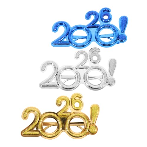 PACKOVE 3 Stück Party Sonnenbrillen Leichte Modische Silvester Brillen mit Glitzer in Blau Silber Gold Unisex Neujahrs-accessoires für Foto Requisiten und Festtagsfeiern PACKOVE 3 Stück Party Sonnenbrillen Leichte Modische Silvester Brillen mit Glitzer in Blau Silber Gold Unisex Neujahrs-accessoires für Foto Requisiten und Festtagsfeiern von PACKOVE