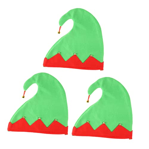 PACKOVE 3 Stück Teiliges Weihnachts Elfenmützen aus Weichem Flanell mit Klingel Handgefertigte Atmungsaktive Kopfbedeckung für Erwachsene und Festliche Party Deko Rot und Grün PACKOVE 3 Stück Teiliges Weihnachts Elfenmützen aus Weichem Flanell mit Klingel Handgefertigte Atmungsaktive Kopfbedeckung für Erwachsene und Festliche Party Deko Rot und Grün von PACKOVE