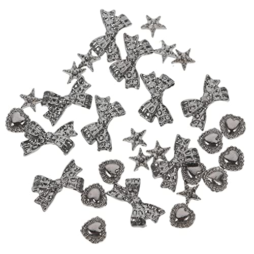 PACKOVE 30Stücke Legierte Charms Punk Metall Vintage Zubehör Für DIY Nageldesign Und Nageldekoration Für Maniküre Projekte von PACKOVE