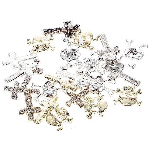 PACKOVE 30Stücke Teiliges Halloween Nagelcharm Metallische Schädel Kürbis Dekorationen Für Acrylnägel Natürliche Nägel Und Falsche Nägel Professionelle Und DIY Nagelkunst von PACKOVE