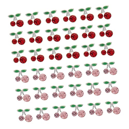 PACKOVE 36 Stück Kirsch Nagelkunst Charms Maniküre Dekorationen und Nail Art Ornamente für Kreative Designs für Nagelkunstliebhaber und Profis von PACKOVE