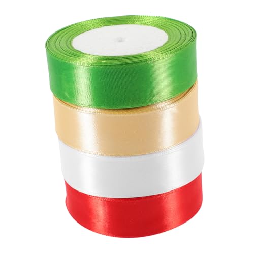 PACKOVE 4 Rollen Dekoratives Band Verpackung Schwarz Für Bänder Paketband Geschenkband Festival-handwerksband Bandumwicklung Frühlingsfestband Wickelband Breites Band Polyester von PACKOVE