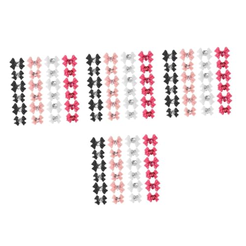 PACKOVE 4 Sätze Bogen Nagel Dekoration Gold Fliege Strass Charme Led Nagelband Halloween Metallisch Nagelbogen Strass- Polieren Schmetterling Klein Glas Kristall 40 Stück * 4 von PACKOVE