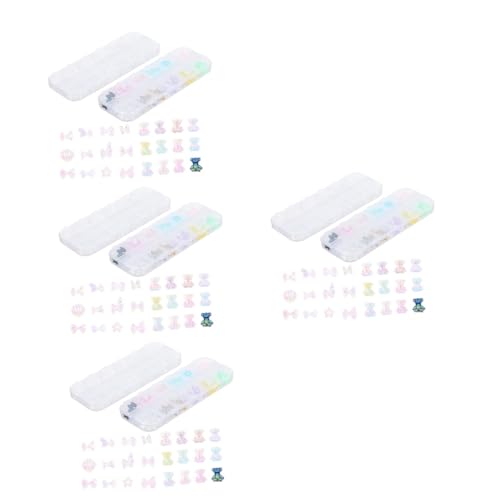 PACKOVE 4 Sätze Nail Charms Set Bunte Schmetterlinge Und Bären Für Kreative Nagelkunst Diy Dekoration Für Nägel Handys Kleidung Und Mehr 120 Stück * 4 von PACKOVE