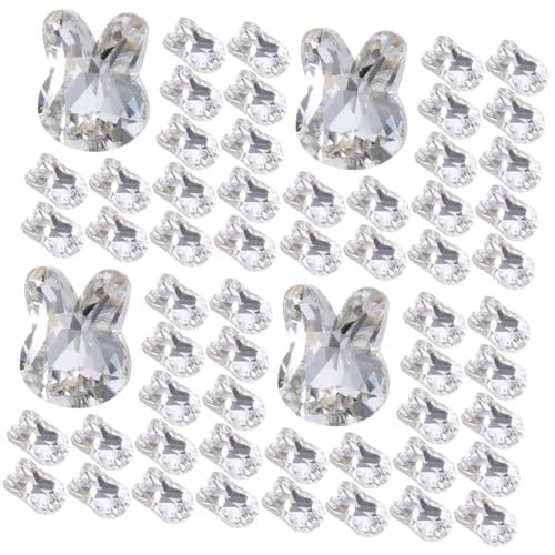 PACKOVE 4 Sätze Schmuck Mit Nageldiamanten Nagelsteine Nagerstein Nagelsteinverzierung Nail Maniküre Zubehör Edelsteine Nägel Deko Nagelkunst-anhänger Nagel Charms Kristall 20 Stück * 4 von PACKOVE