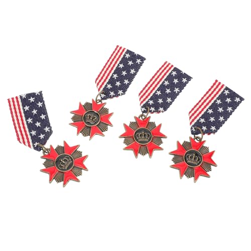 PACKOVE 4 Stück Stil Metallbroschen Langlebig Leichte Anstecknadeln für Jacken Hemden Vielseitige Patriotische Abzeichen für Jungen Mädchen PACKOVE 4 Stück Stil Metallbroschen Langlebig Leichte Anstecknadeln für Jacken Hemden Vielseitige Patriotische Abzeichen für Jungen Mädchen von PACKOVE