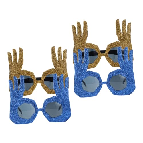 PACKOVE 4 Stück Teiliges Fingerförmige Sonnenbrillen Lustige Partybrille in Gold und Blau Originelle Dekorative und Verspielte Brillen für Kostüme Foto-requisiten für Männer und Frauen PACKOVE 4 Stück Teiliges Fingerförmige Sonnenbrillen Lustige Partybrille in Gold und Blau Originelle Dekorative und Verspielte Brillen für Kostüme Foto-requisiten für Männer und Frauen von PACKOVE