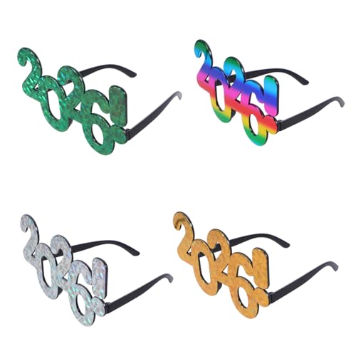 PACKOVE 4 Stück Teiliges Partybrillen aus Robustem Pc Bunte Glitzernde Zahlenbrillen als Neuheits-sonnenbrillen für Silvester Geburtstage Feiern und Partygeschenke PACKOVE 4 Stück Teiliges Partybrillen aus Robustem Pc Bunte Glitzernde Zahlenbrillen als Neuheits-sonnenbrillen für Silvester Geburtstage Feiern und Partygeschenke von PACKOVE