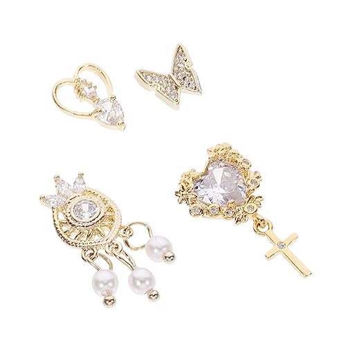 PACKOVE 4 Stück Teiliges Premium Metall Nagel Dekorationen für Kreative Maniküre Diy Accessoires Wunderschöne Nail Art Verzierungen für und Freundinnen PACKOVE 4 Stück Teiliges Premium Metall Nagel Dekorationen für Kreative Maniküre Diy Accessoires Wunderschöne Nail Art Verzierungen für und Freundinnen von PACKOVE